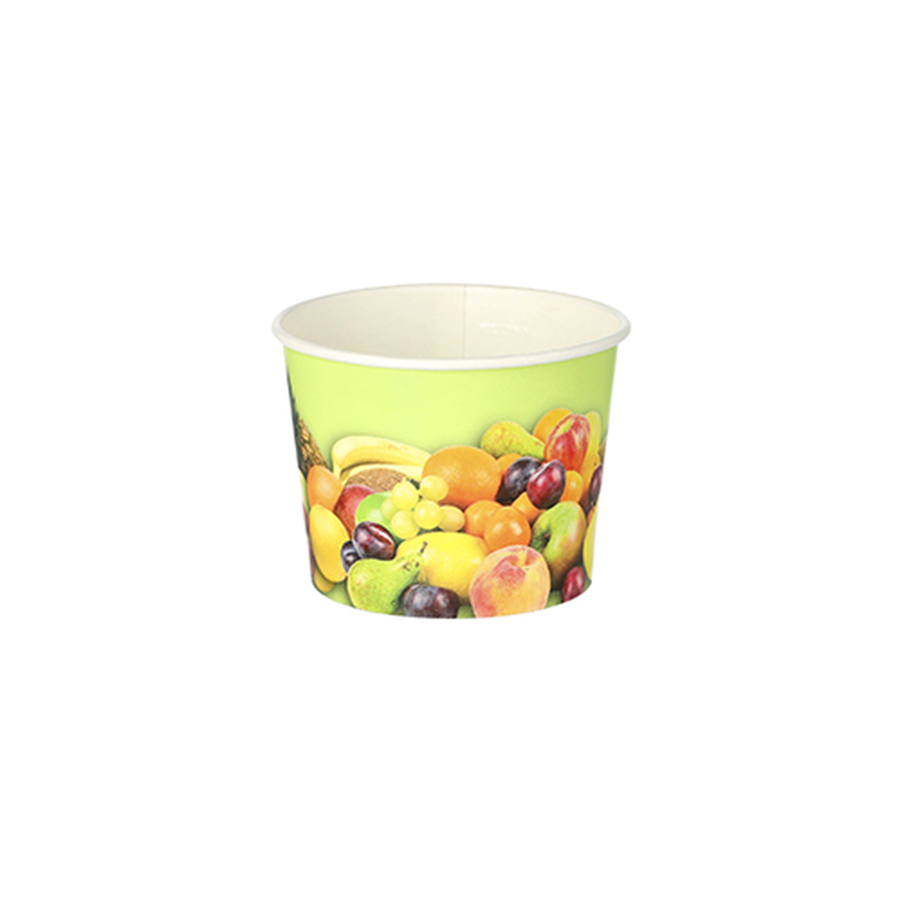 Papstar Eisbecher, Pappe rund 100 ml Ø 7 cm · 5,3 cm "Früchte"