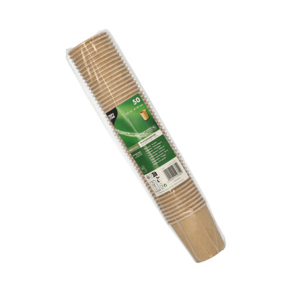 Papstar Portionsbecher, Pappe 120 ml Ø 6 cm · 6,6 cm braun