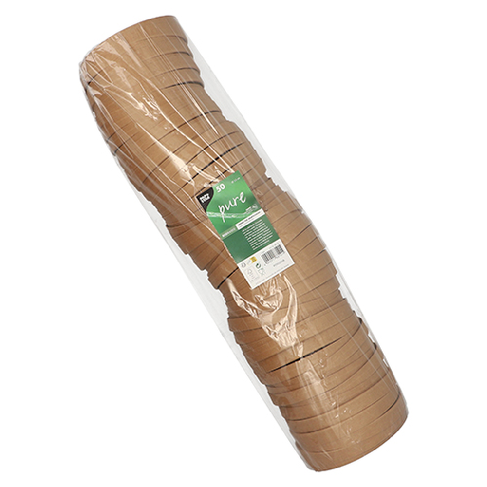 Papstar Deckel für Salatschalen, Pappe "pure" rund Ø 15 cm braun