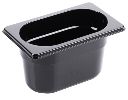 Contacto GN-Behälter 1/9, 100 mm Polycarbonat, schwarz