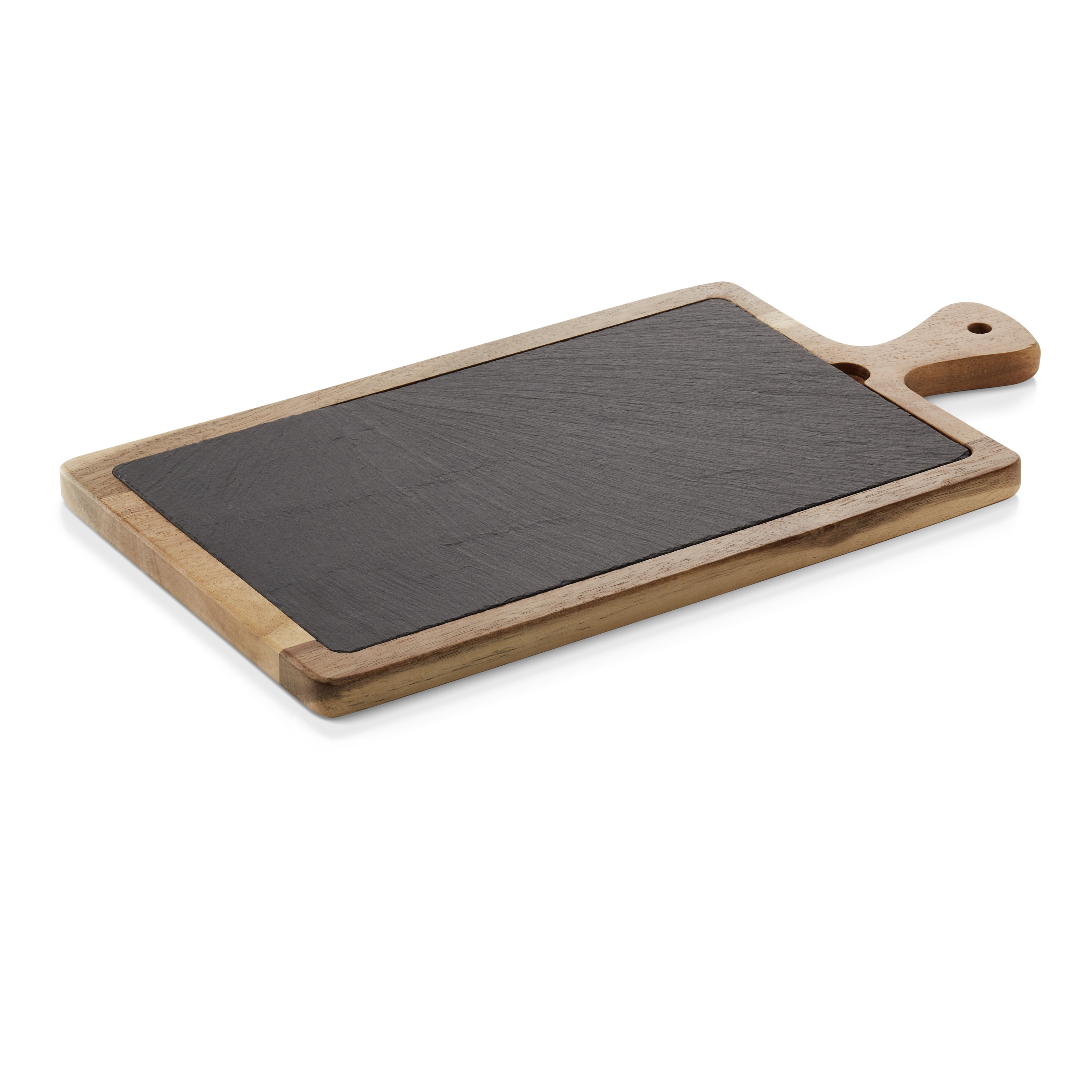 WAS Servierbrett SLATE & SERVE, 40,5 x 20 x 1,5 cm, Akazienholz, Schiefer