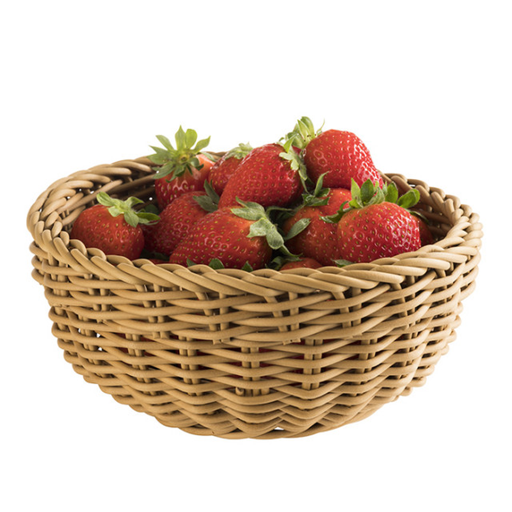APS Korb, rund Ø 20 cm, H: 8 cm , Polypropylen, braun