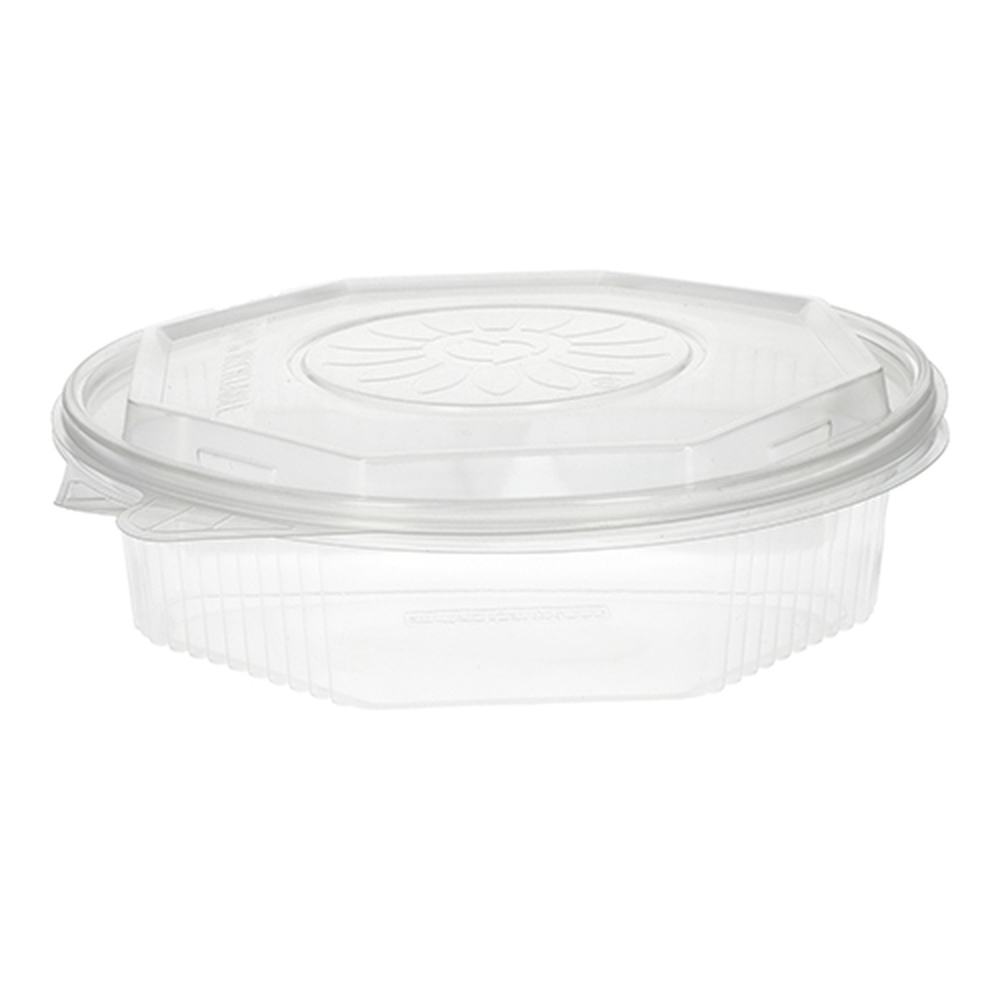 PAPSTAR Menüboxen mit Klappdeckeln, PP 3-geteilt 5,9 cm x 21,5 cm x 21,5 cm t