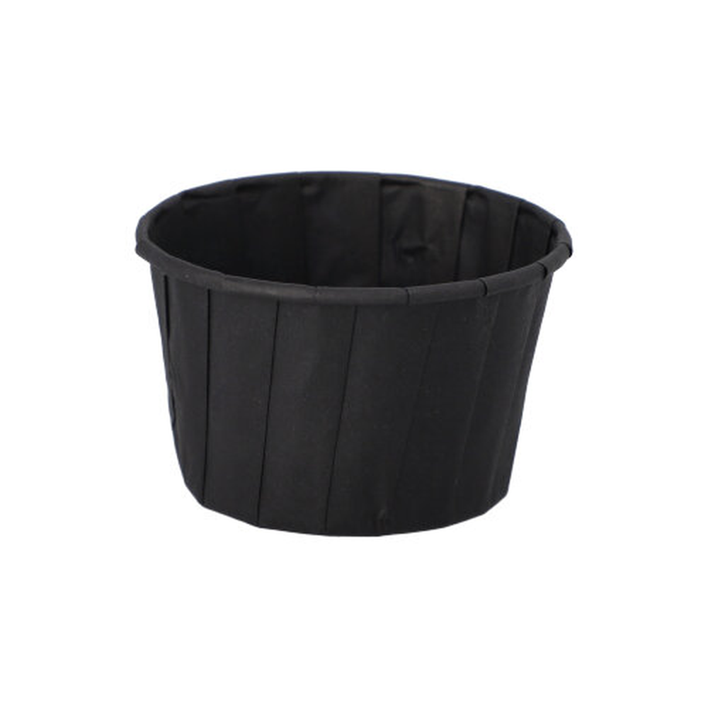 Papstar Dressingbecher, Papier 90 ml Ø 6,6 cm · 4,2 cm schwarz