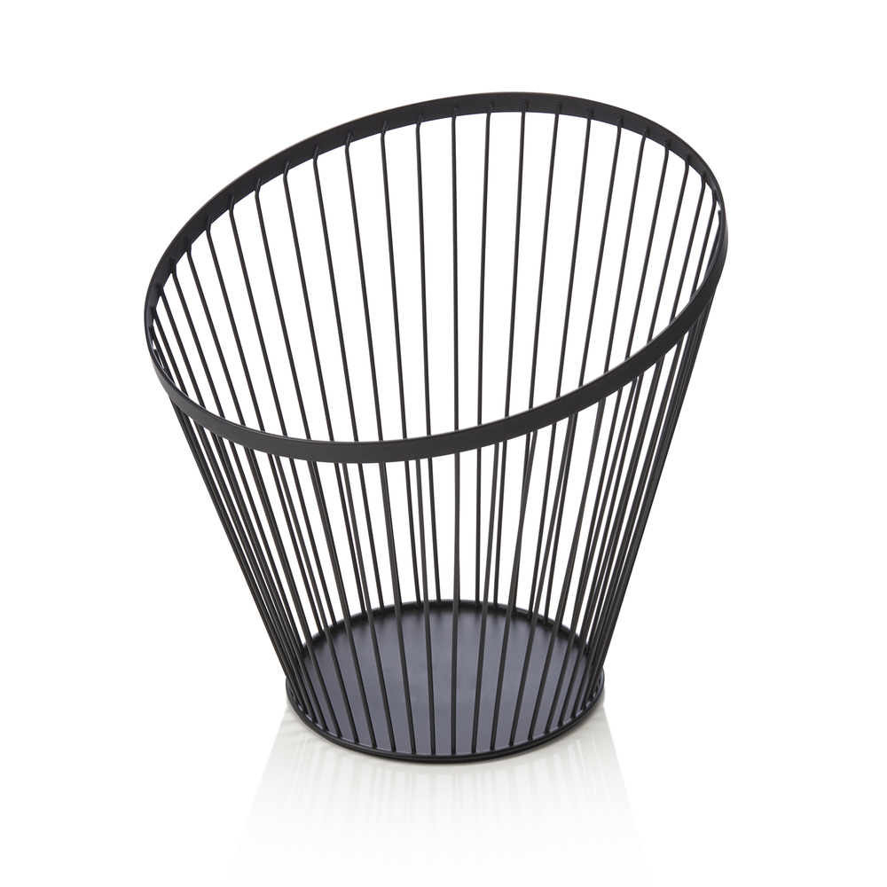 WAS Buffetkorb, Ø 28 cm, Höhe 26,5 cm, schwarz pulverbeschichtet, Metall