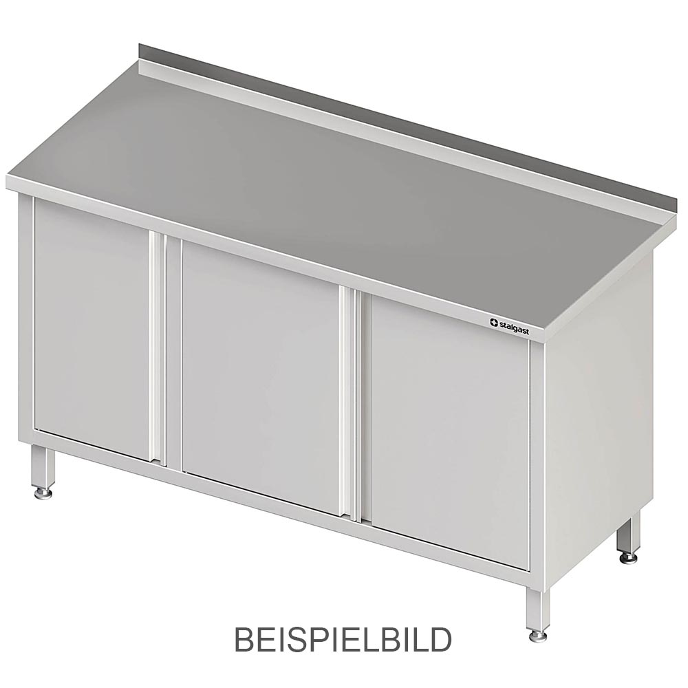 Stalgast Arbeitsschrank mit Flügeltüren 1600x700x850 mm, ohne Aufkantung, versch