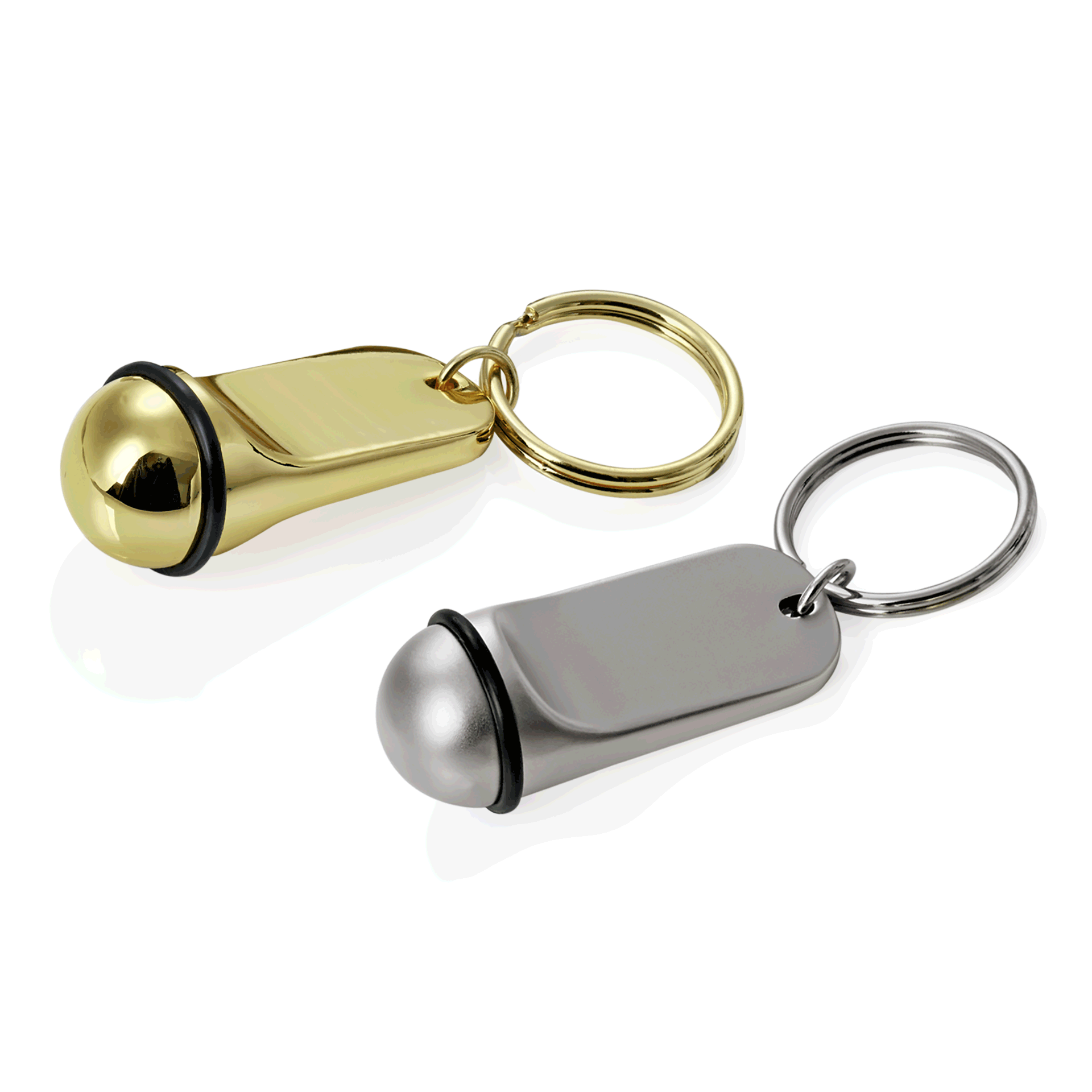 WAS Schlüsselanhänger Set, 5 cm, goldfarben, Set á 10 Stück, Zinkguss