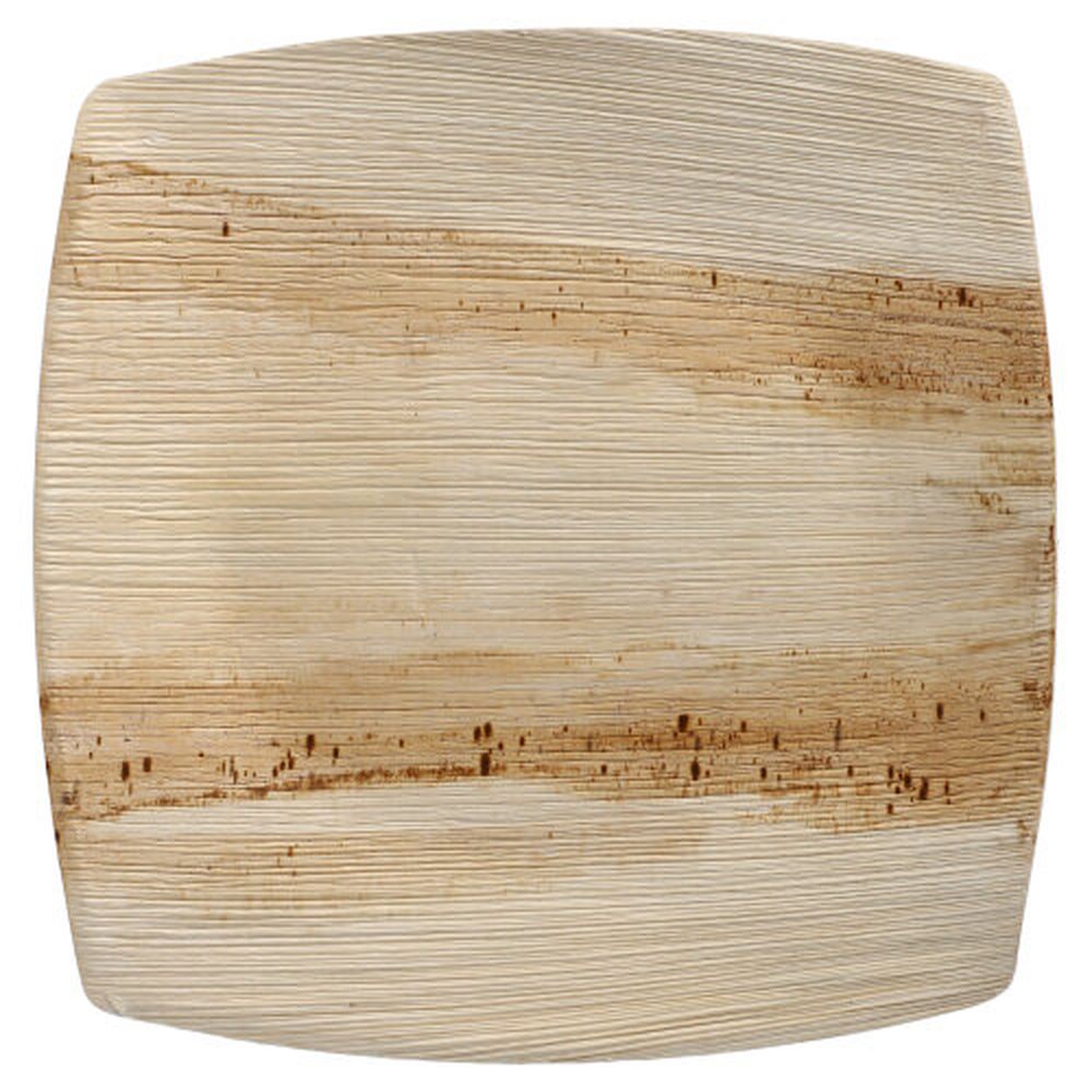 Papstar Teller, Palmblatt "pure" 26 cm x 26 cm natur "QUADRATO"