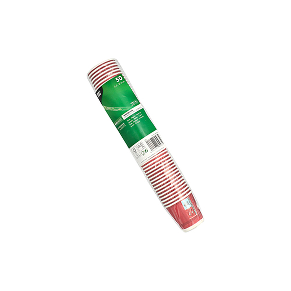 Papstar Trinkbecher, Pappe 5 cl Ø 5 cm · 5 cm rot "Party Time"