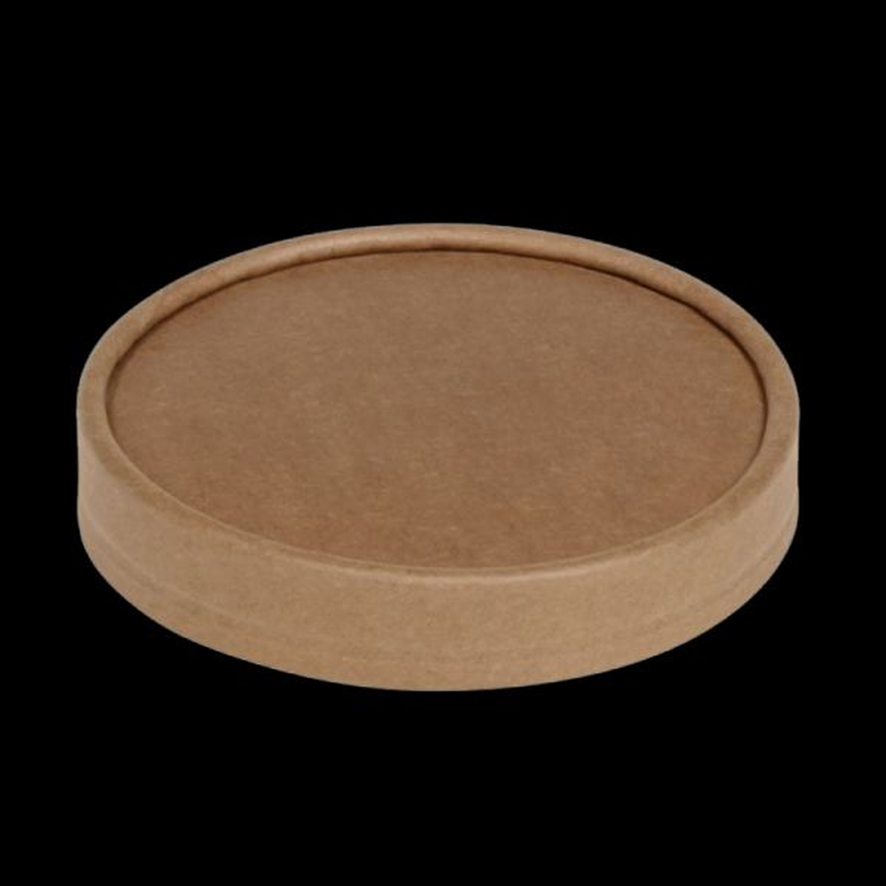 Pacovis Deckel aus Karton Kraft/PLA, o. Dampfloch zu Beche