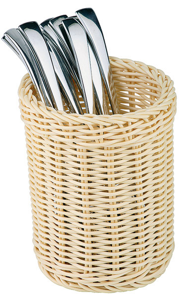APS Besteck-Korb Ø 12 cm, H: 15 cm , Polypropylen, beige