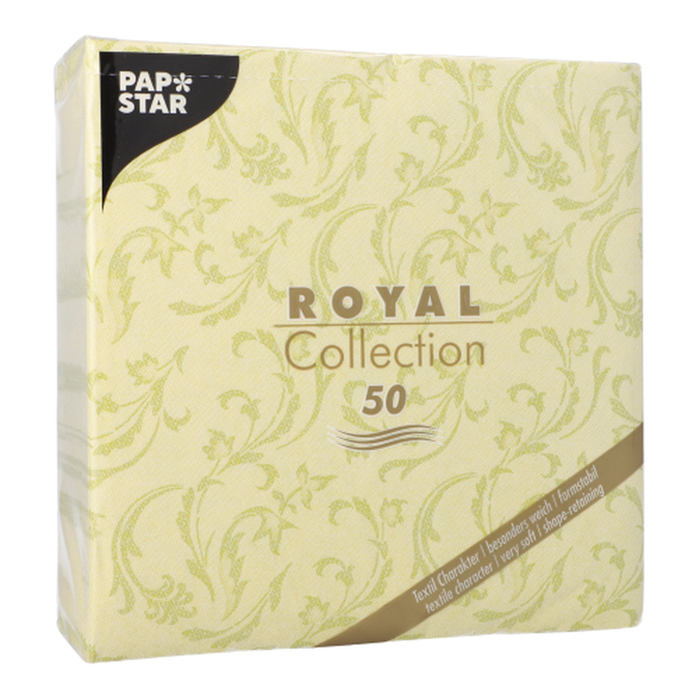 PAPSTAR Servietten ROYAL Collection 1/4-Falz 40 cm x 40 cm limonengrün Da