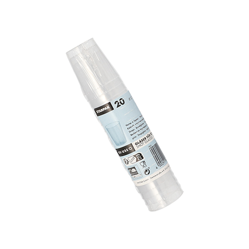 Papstar Mehrweg-Gläser für Schnaps PP 2 cl Ø 3,7 cm · 4,2 cm unzerbrechlich