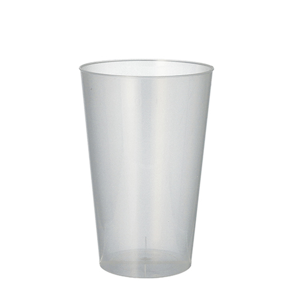 Papstar Mehrweg-Trinkbecher PP 0,4 l Ø 8,6 cm · 13 cm transluzent unzerbrechlich