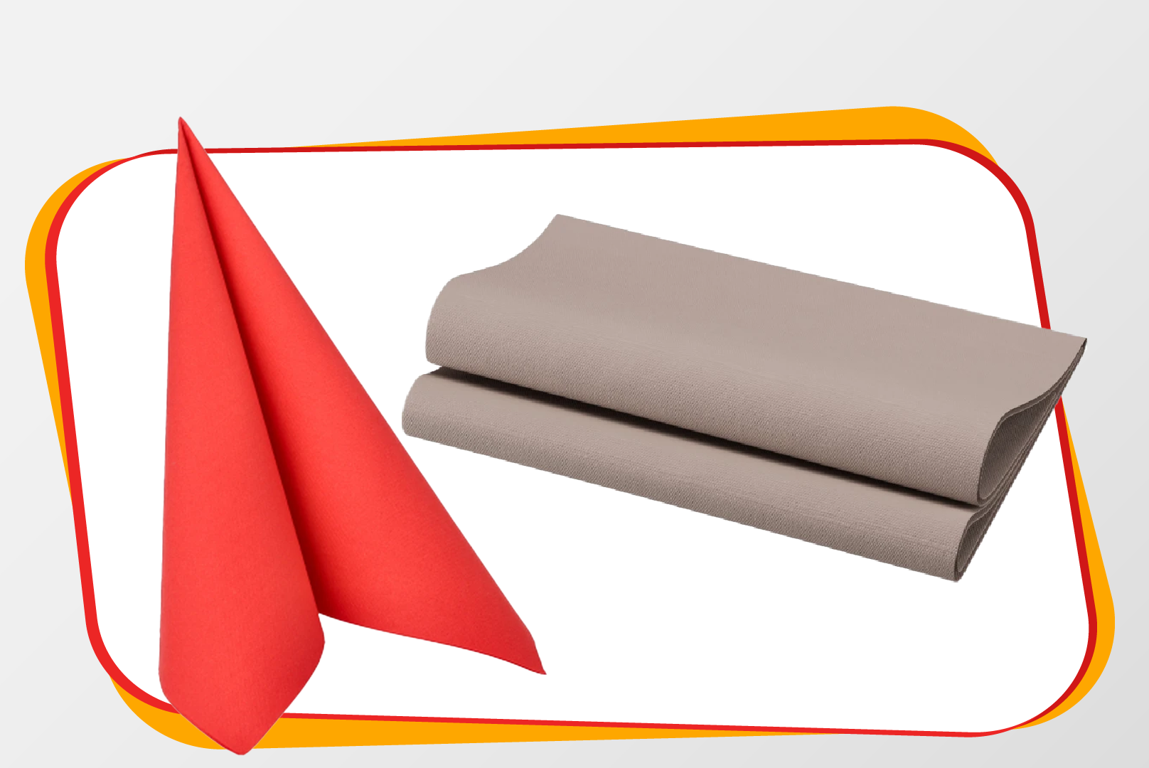 Serviettenspitze, Tischtuch, Papierservietten, Rot, Beiger Stoff