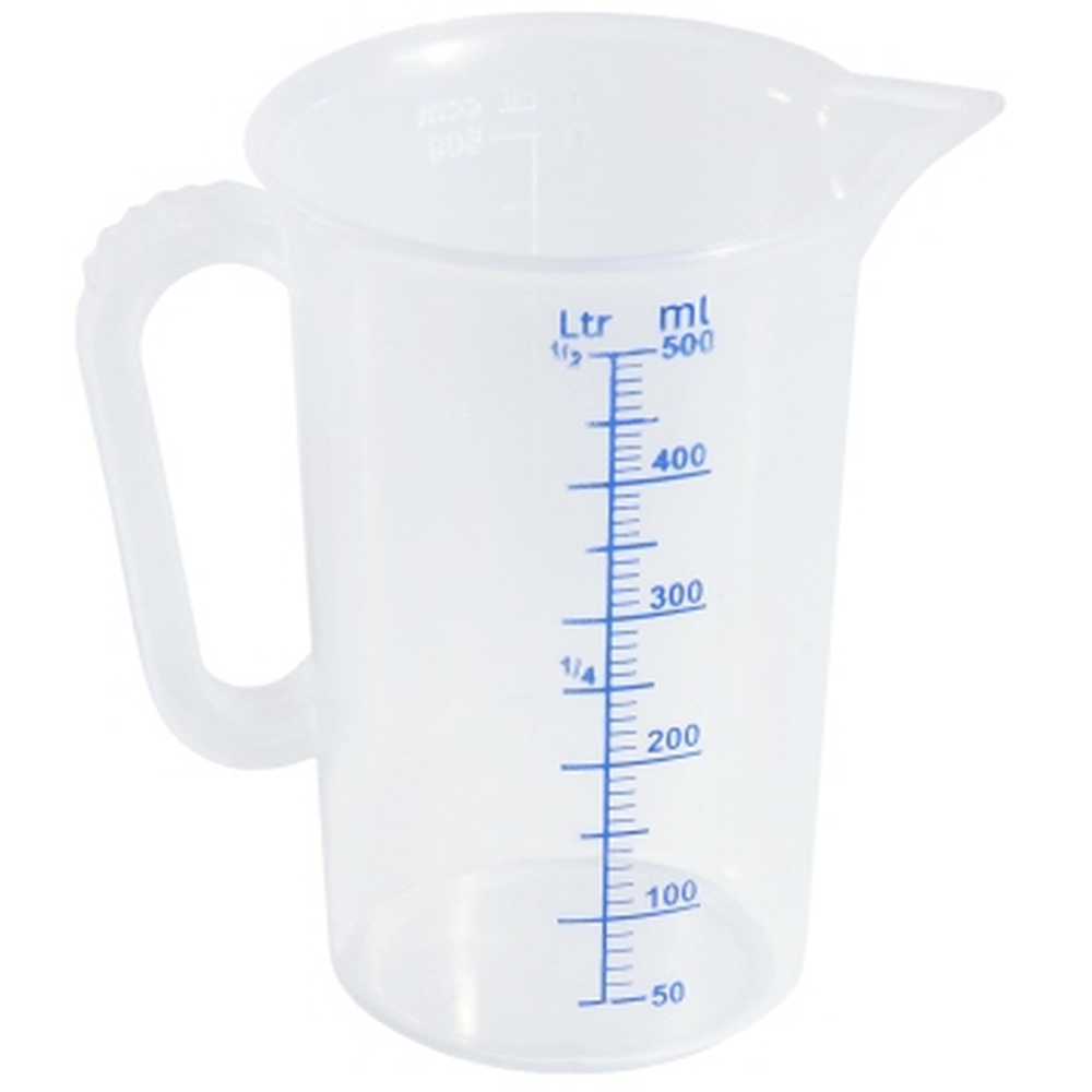 Contacto Messbecher, transparent 0,5 l