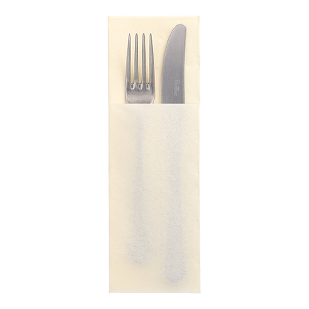 Papstar Servietten "DAILY Collection" 48 cm x 30 cm champagner mit Besteckfalz