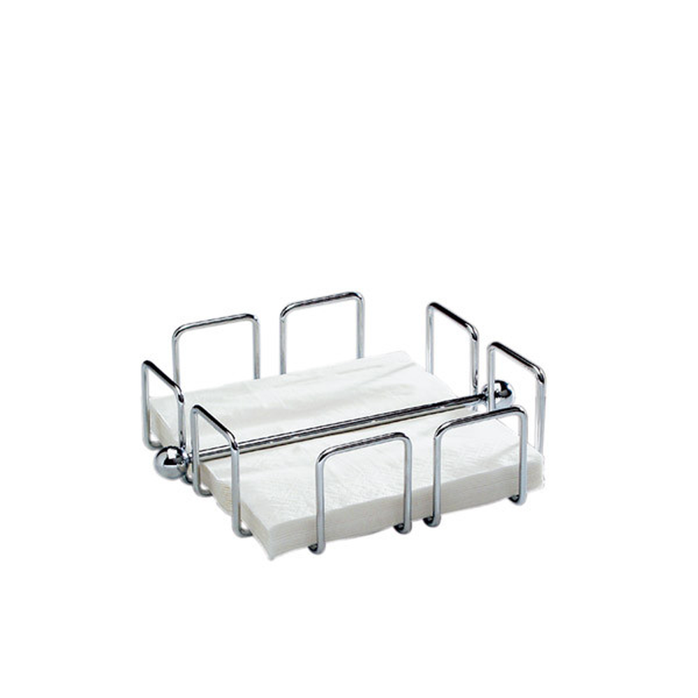 APS Serviettenhalter -WIRE- 19 x 19 cm, H: 6,5 cm , Metall verchromt