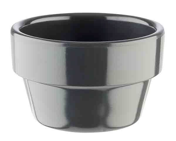 APS Schale -FLOWER POT- Ø 6 cm, H: 3,5 cm , Melamin, grau