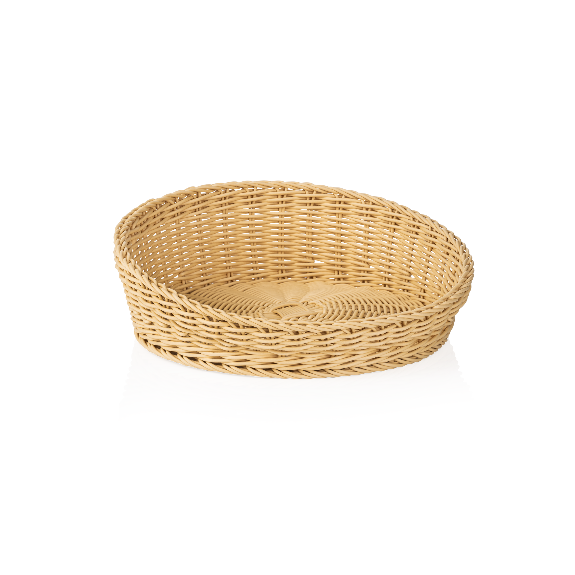 WAS Korb WEAVER PRO Systemkörbe, 37 x 31 x 12 cm, oval, hellbeige, Polypropylen
