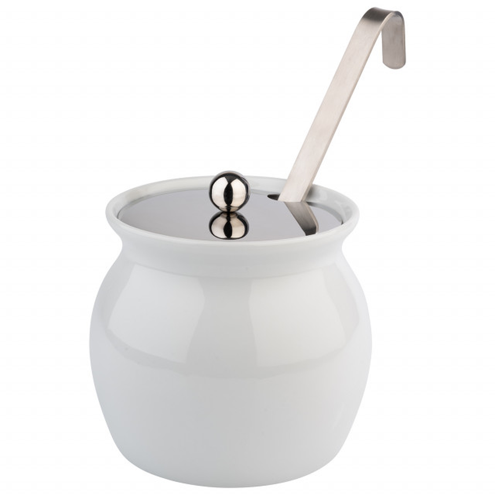 APS Dressingtopf Ø 17 cm, H: 15 cm , Porzellan, weiß, 2 Liter