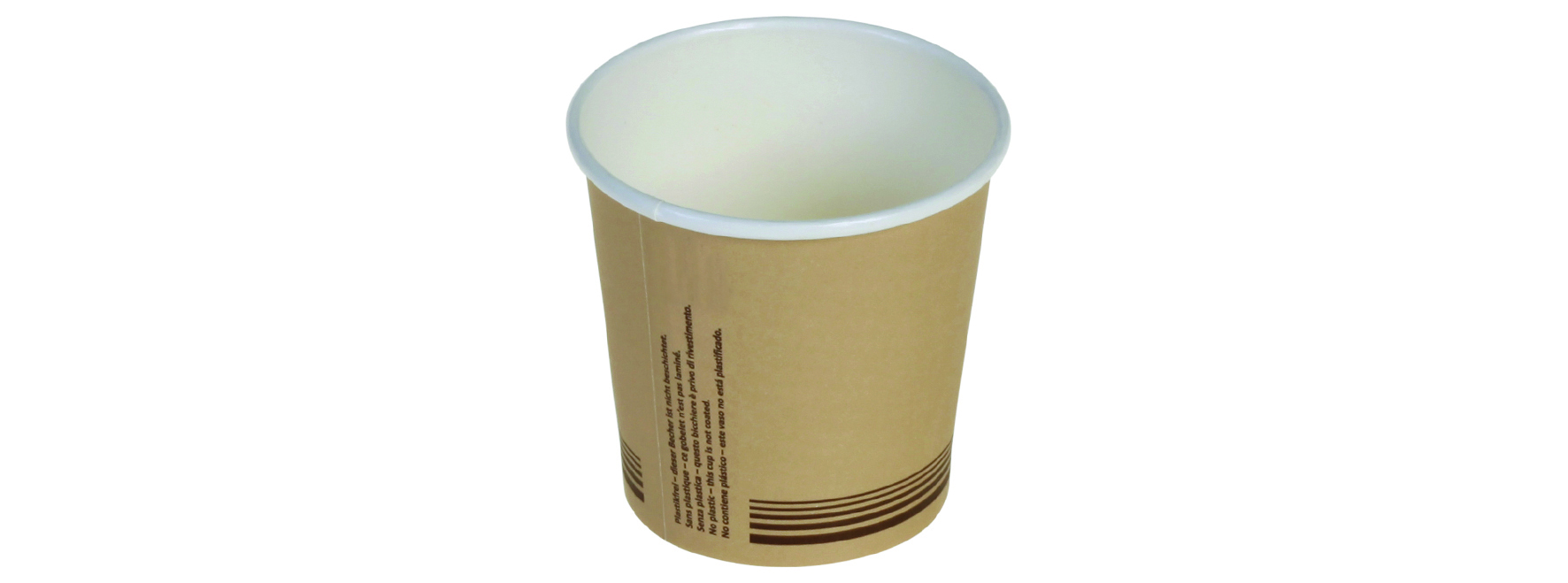Pacovis Kaffeebecher 0.7dl, braun, Ø56mm, nicht Plastik-laminiert