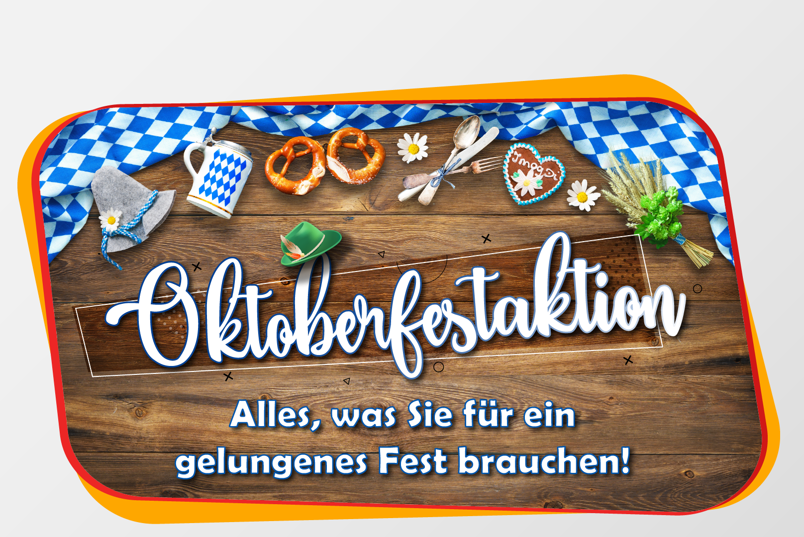 oktoberfest, pretzels, beer mug, edelweiss, gingerbread heart