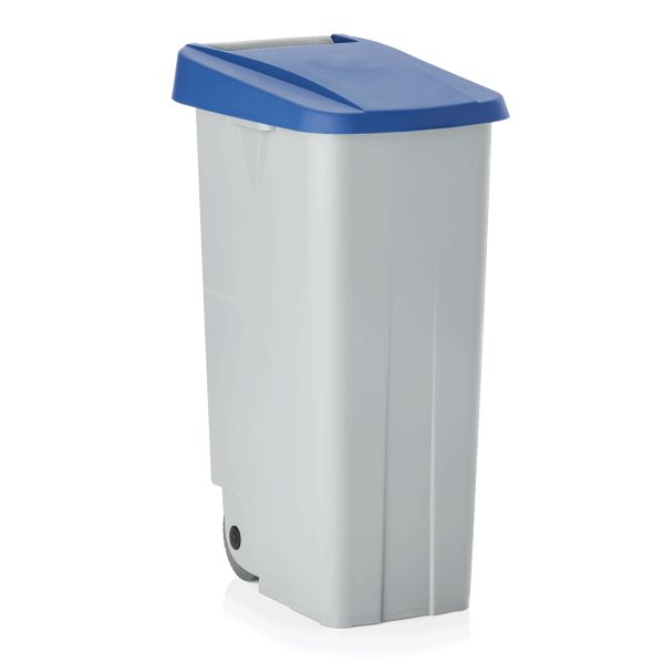 WAS Abfallbehälter mit blauem Deckel, 110 ltr., Polypropylen