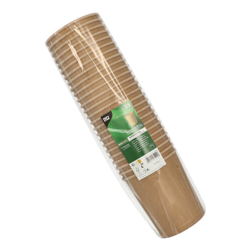 Papstar Suppenbecher, Pappe rund 940 ml Ø 11,5 cm · 13 cm braun
