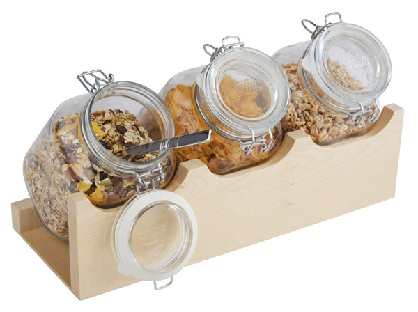 APS Buffet-Ständer -GOOD MORNING- 43 x 17 cm, H: 13,5 cm , Ahorn, massiv