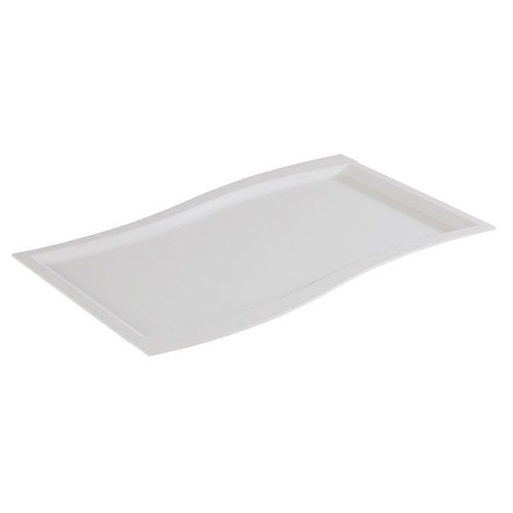 APS GN 1/1 Tablett -SINUS- 53 x 32,5 cm, H: 2 cm , Melamin, weiß