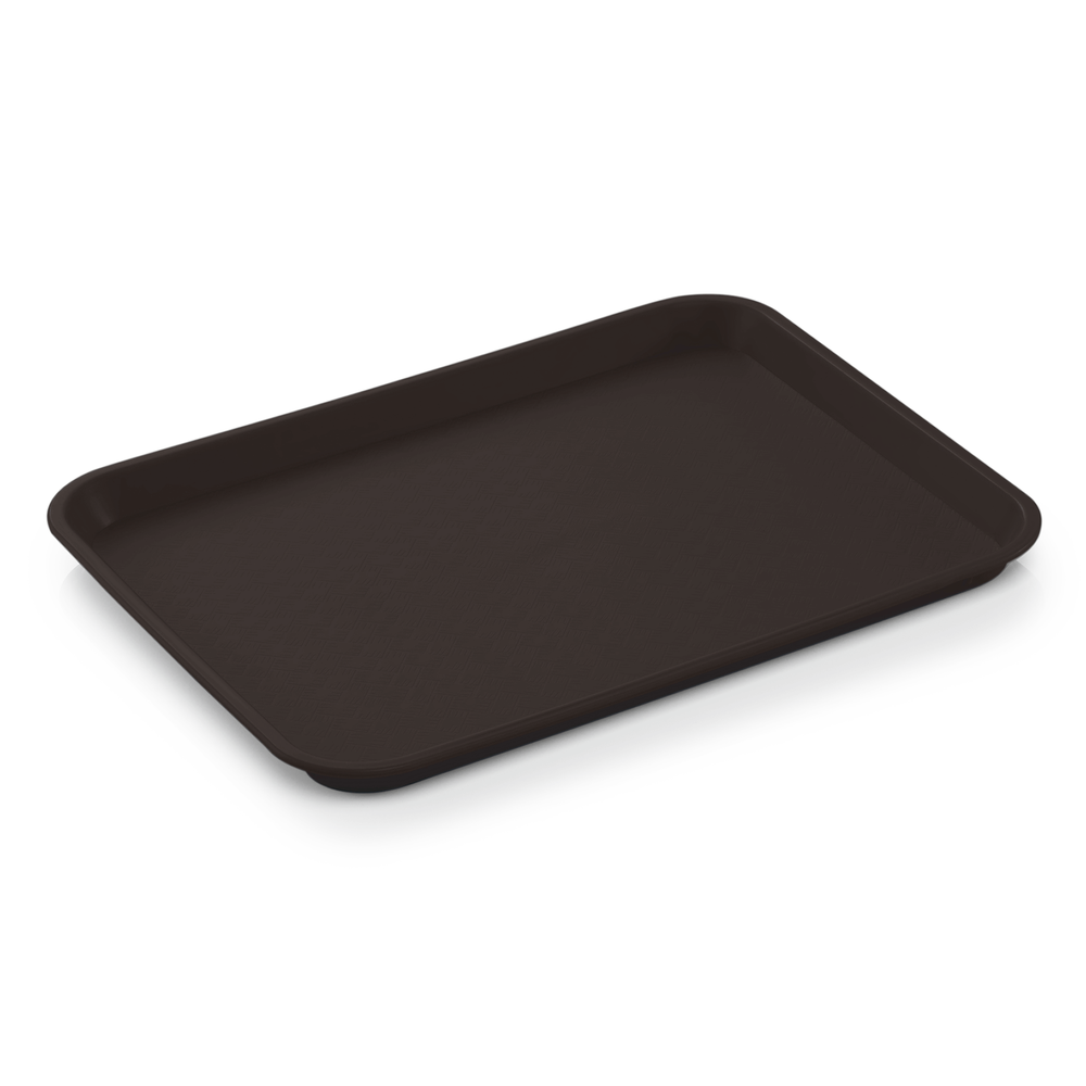 WAS Fast Food Tablett GN 1/2, 32,50 x 26,5 x 2 cm, braun, Polypropylen