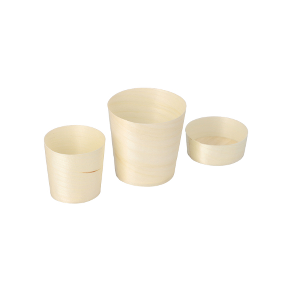 Papstar Fingerfood - Schalen, Holz "pure" rund Ø 6 cm · 6 cm