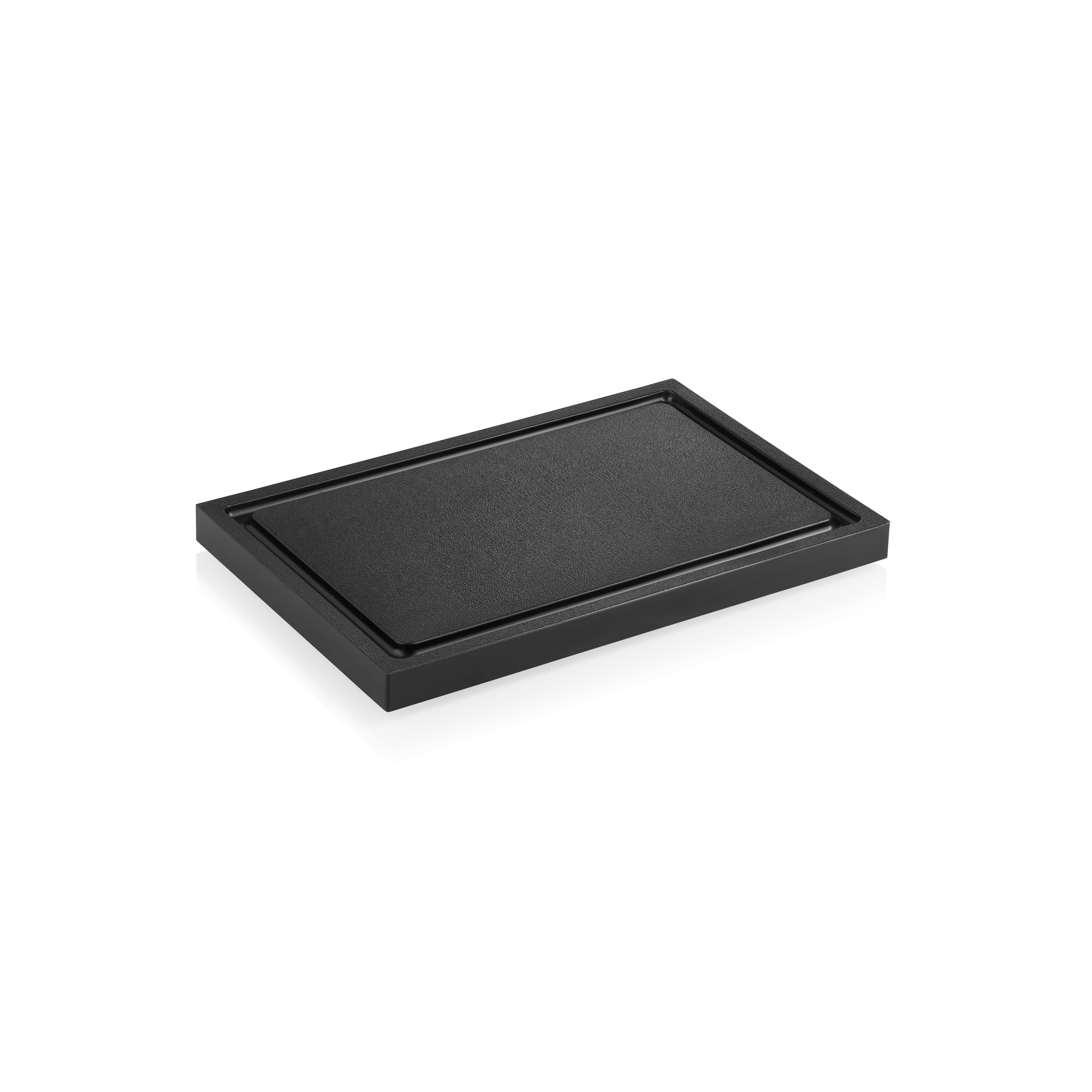 WAS Schneidbrett NOCTURN, mit Saftrille, 30 x 20 x 2 cm, schwarz, Polypropylen