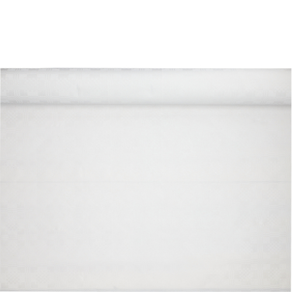 Papstar Papiertischtuch mit Damastprägung 25 m x 1 m weiss