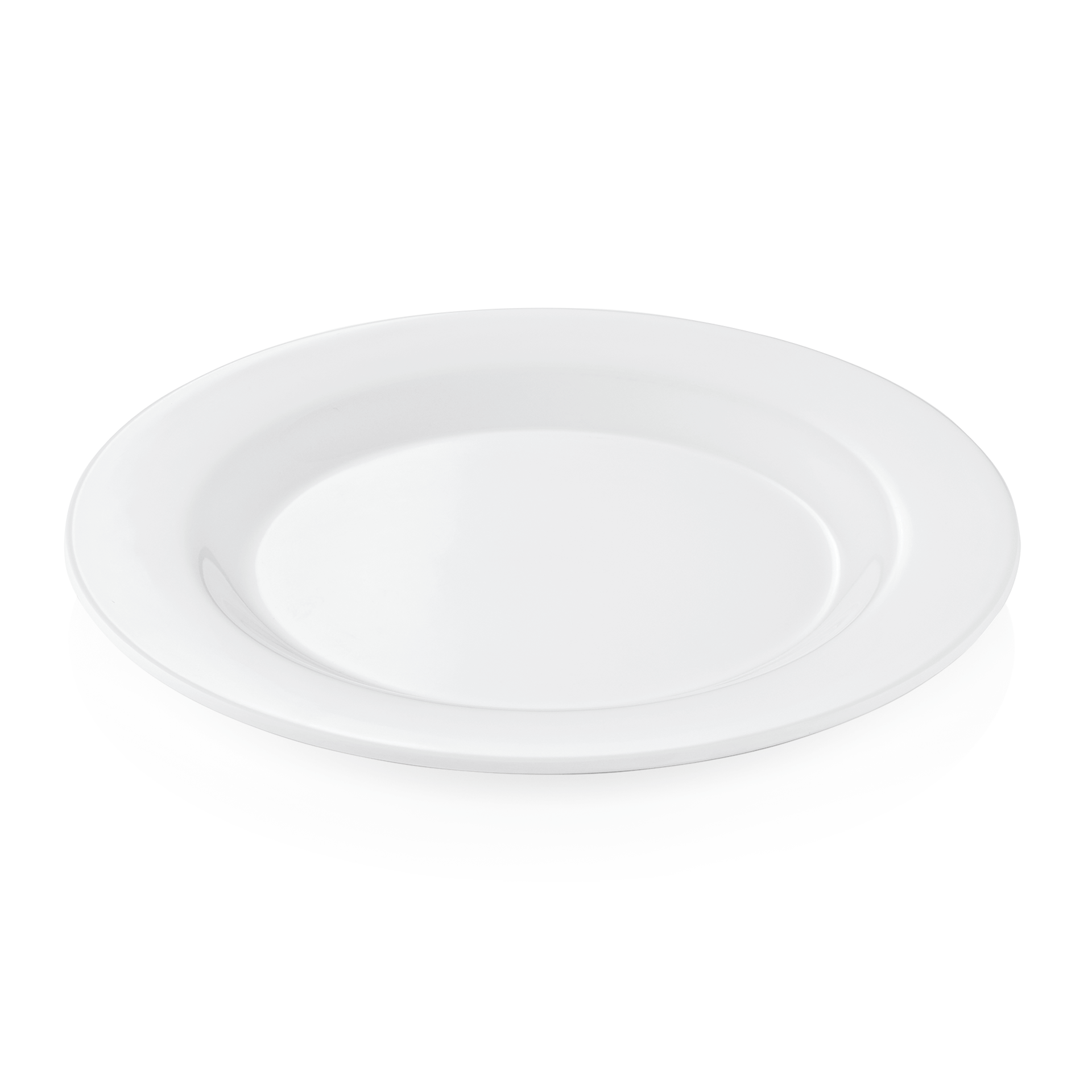 WAS Teller Set, flach, Ø 20 cm, weiß, Set á 12 Stück, Melamin