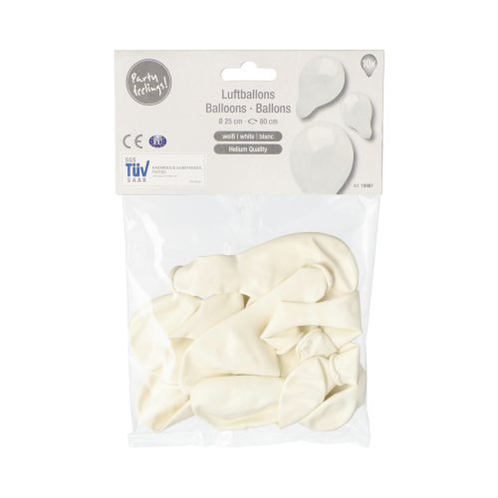 Papstar Luftballons Ø 25 cm weiss