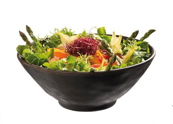 APS Schale -MARONE- Ø 14 cm, H: 6 cm, 0,3 Liter , Melamin, schwarz Ø 14 cm, H: 6