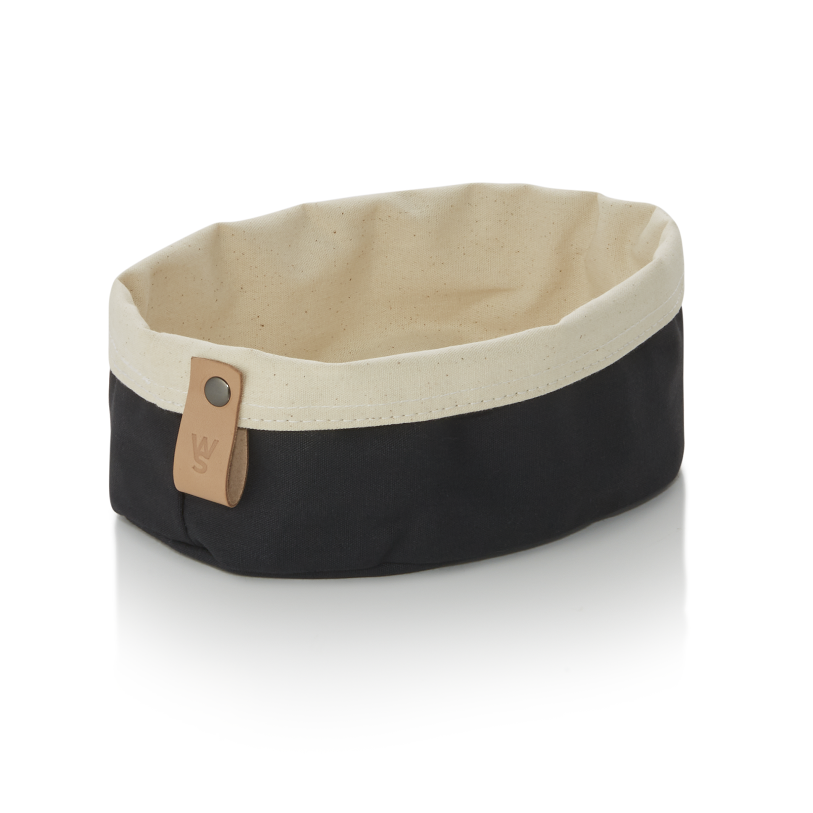 WAS Brottasche FLIP COTTON, 19 x 15 x 10 cm, schwarz/cream, Canvas