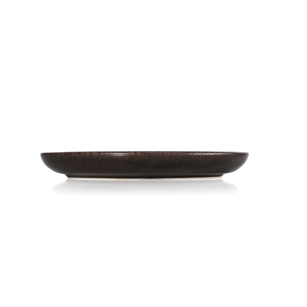 WAS Teller Set ROCKZZERO, flach, Ø 22 cm, Set á 6 Stück, metallic brown, Steinze