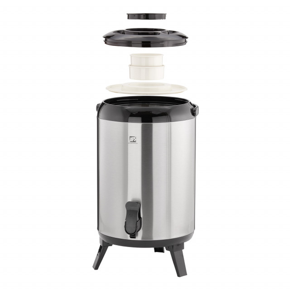 APS Iso-Dispenser Ø 24 cm, H: 42 cm, 9,5 Liter , Edelstahl, ABS