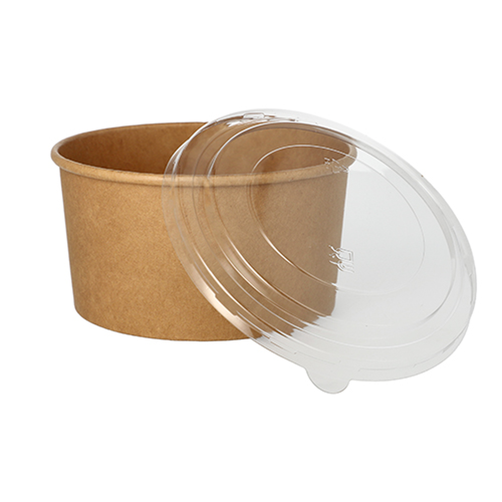 Papstar Salatschalen, Pappe rund 1000 ml Ø 15 cm · 7,5 cm braun