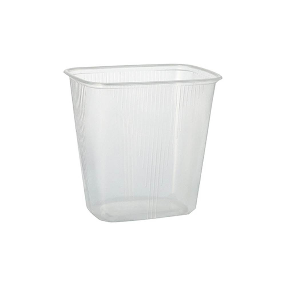 PAPSTAR Verpackungsbecher, PP eckig 500 ml 10,1 cm x 8,1 cm x 10,8 cm transp