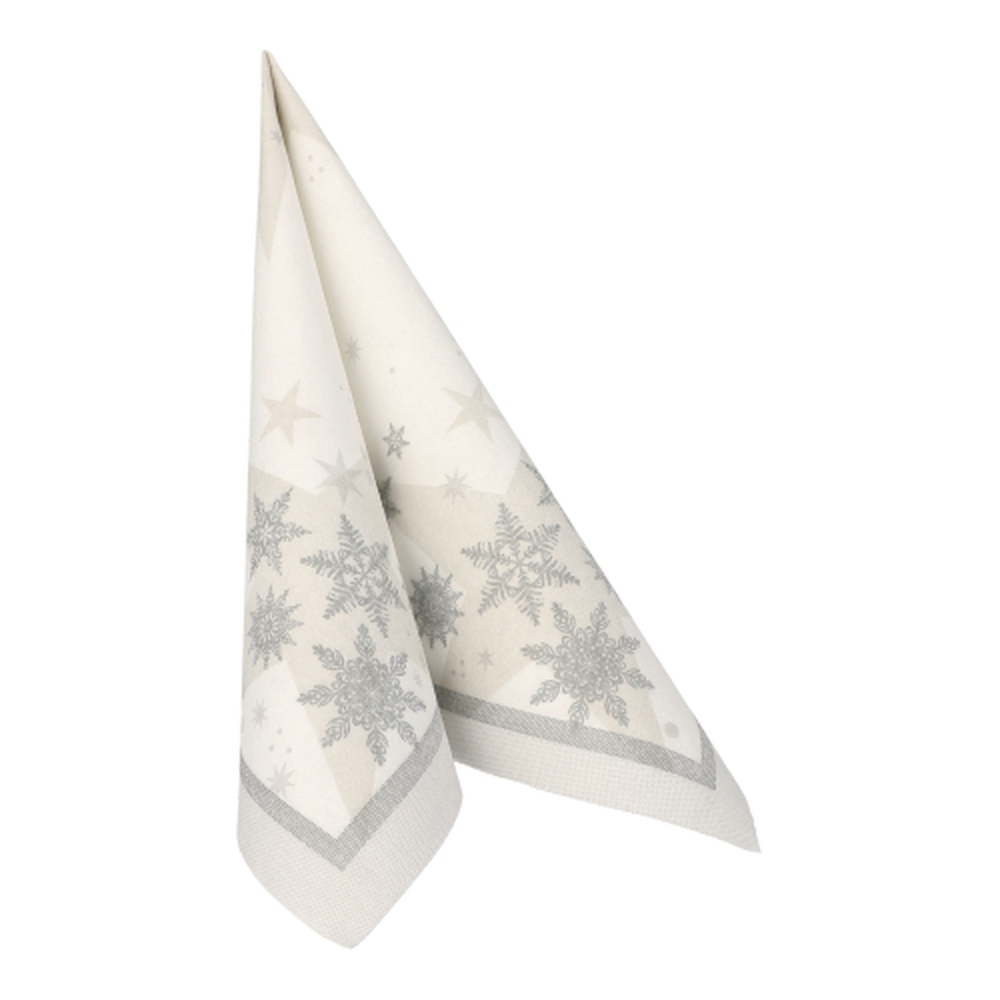 PAPSTAR Servietten ROYAL Collection 1/4-Falz 40 cm x 40 cm weiss Stars an