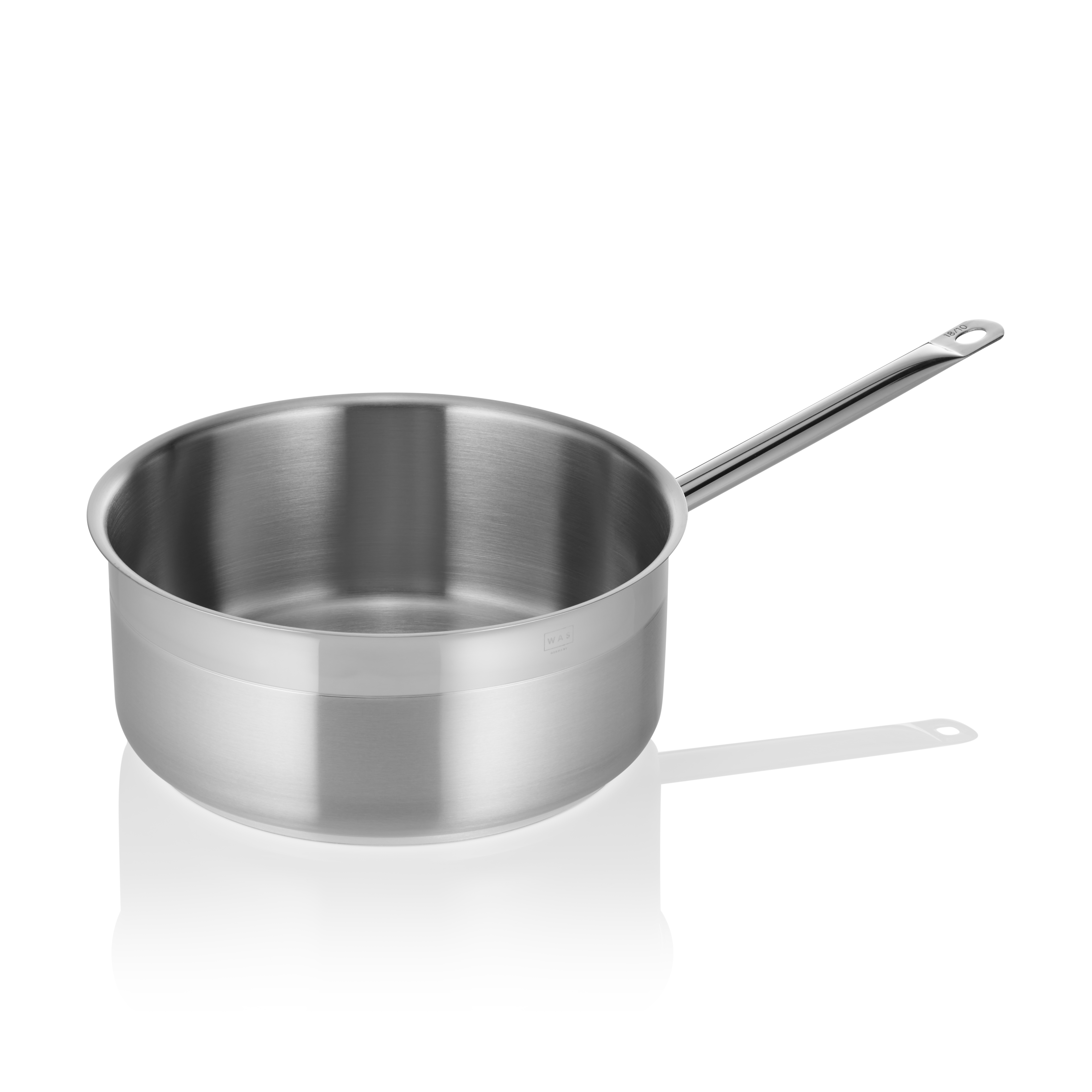 WAS Stielkasserolle COOKWARE 21, Ø 28 cm, 7 ltr., Chromnickelstahl 18/10