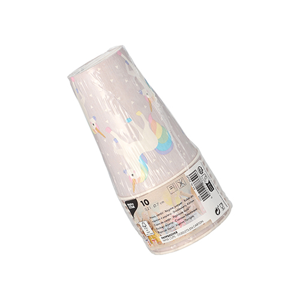 Papstar Trinkbecher, Pappe 0,2 l Ø 7 cm · 9,7 cm "Unicorn"