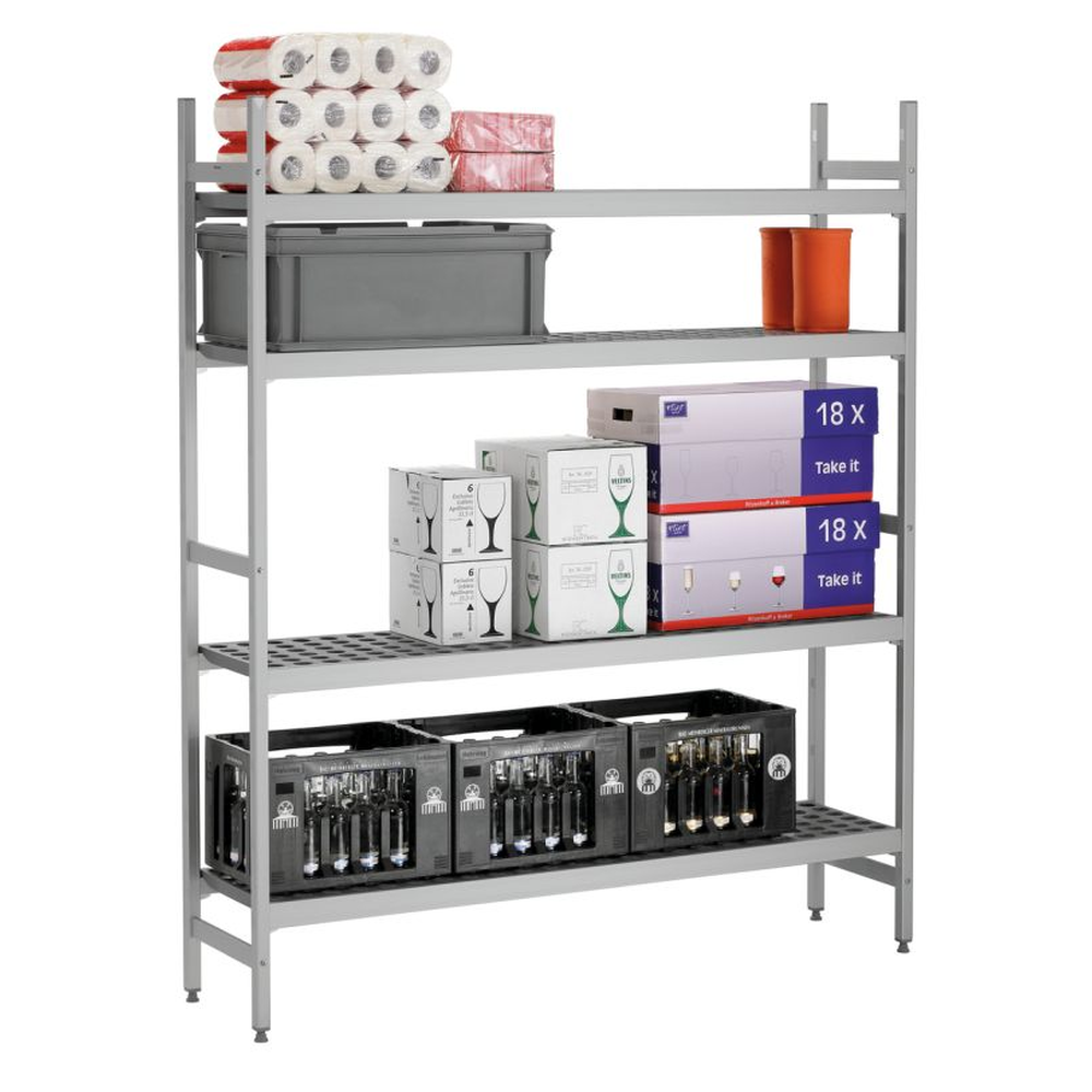 Bartscher Kit 3 Kühlzelle Standregal 1500x360x1800mm | Gastro Alu Regalsystem GN