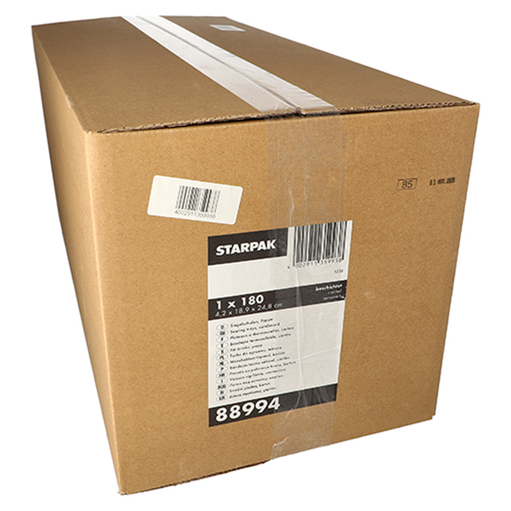 Papstar Siegelschalen, Pappe eckig 1200 ml 4,2 cm x 18,9 cm x 24,8 cm weiss