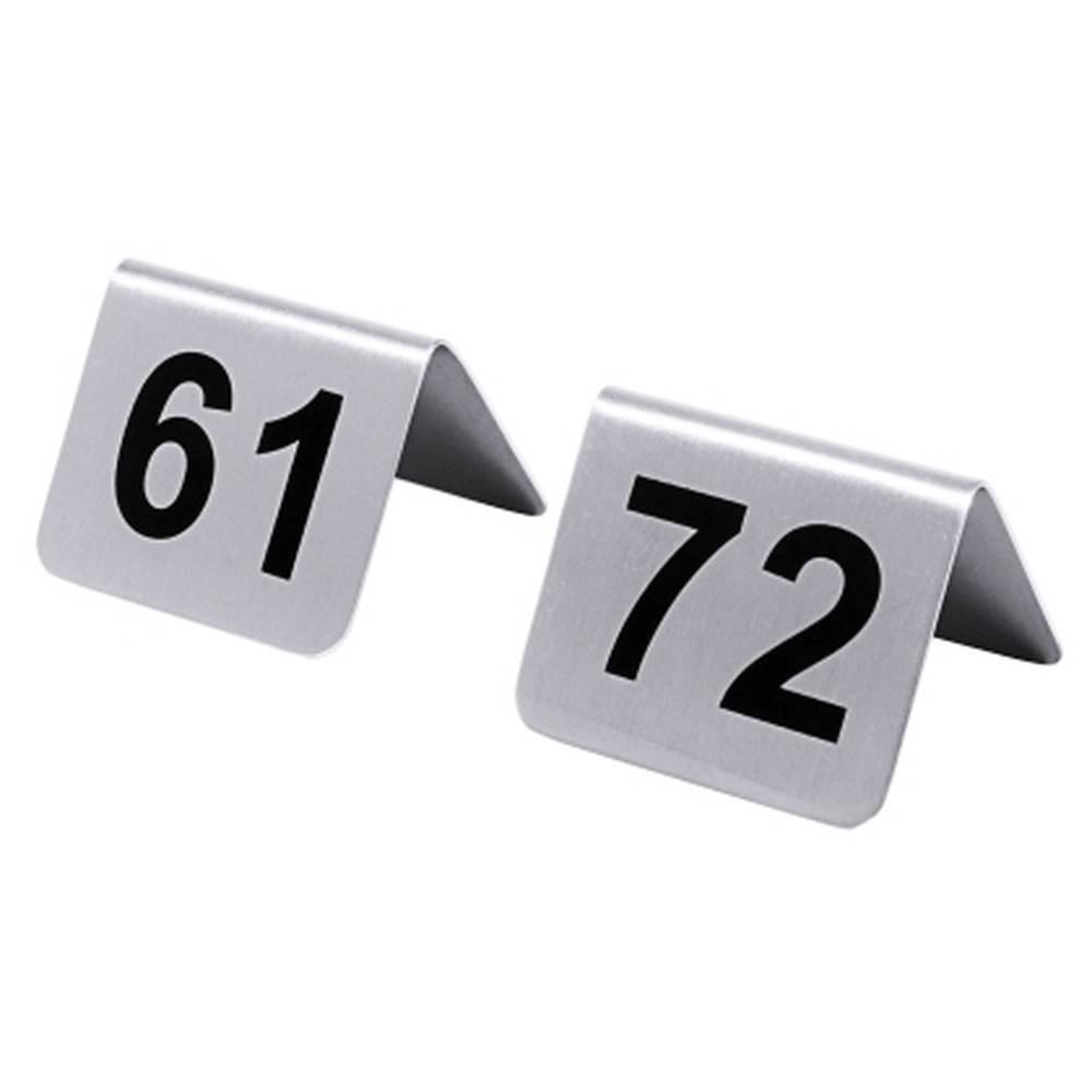 Contacto Tischnummernschilder 61-72 mit schwarzem Siebdruck