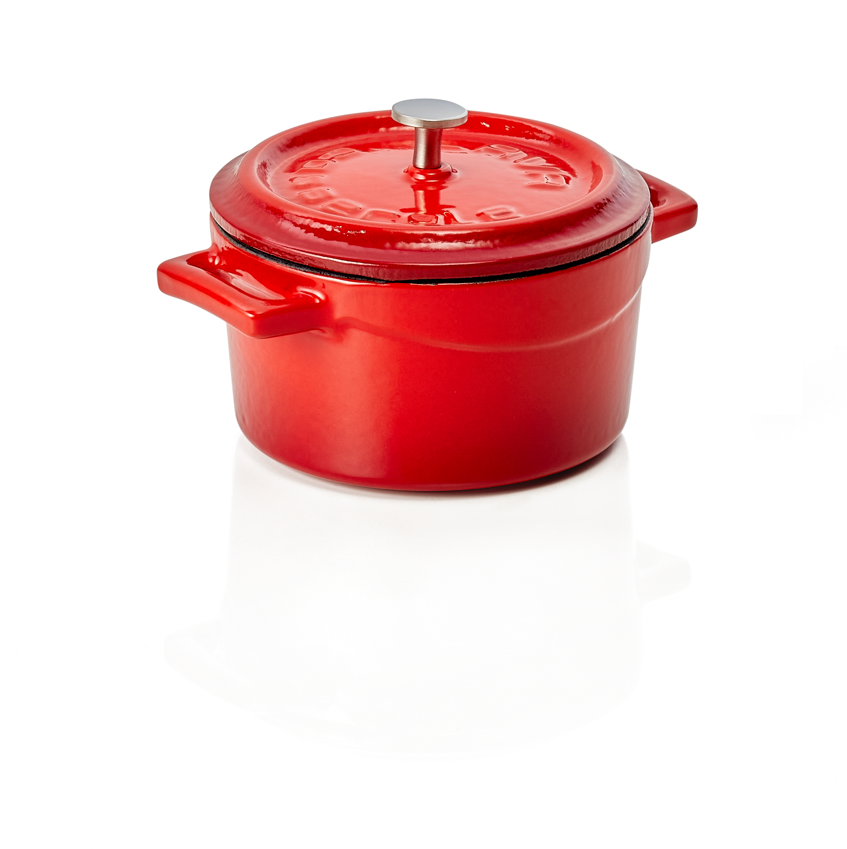 WAS Cocotte Ø oben 11 cm Höhe 6,0 cm rot Gusseisen
